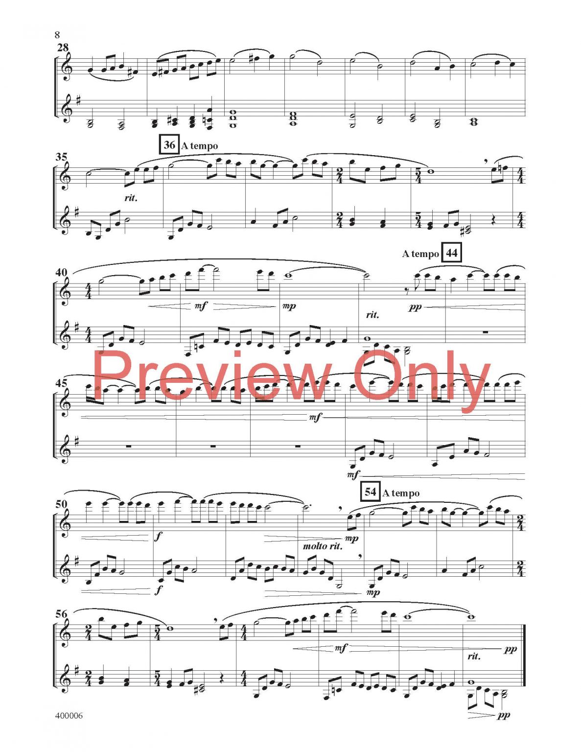 Three Duets for Flutes and Percussion French Creek Publications